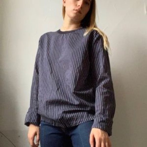 Our Legacy Tops - SOLD Pinstripe Sheer Long Sleeve Blouse